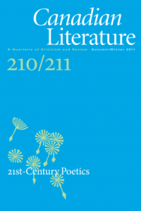 Cover of Canadian Literature 210/11.
